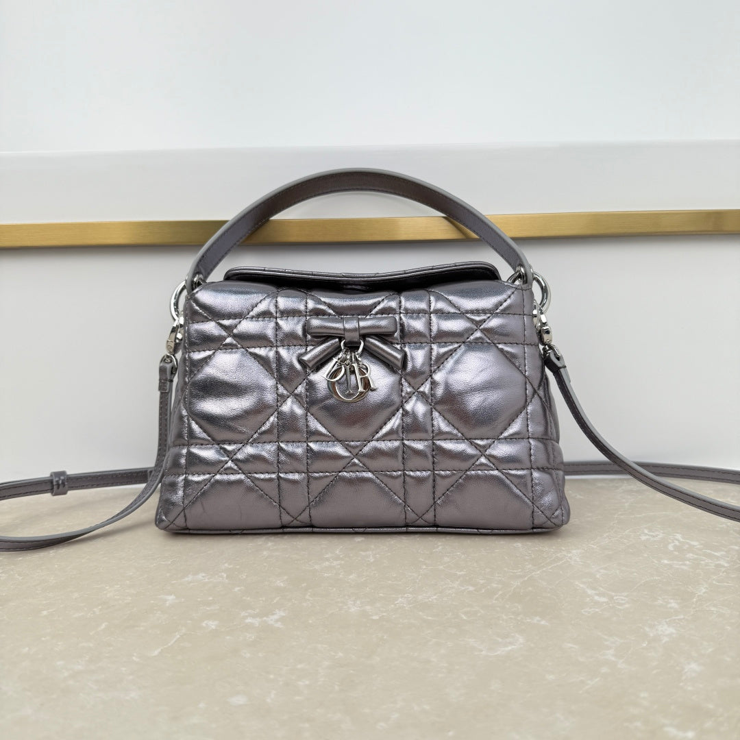 Dior 2026 Adiorable Top Handle Bag 22.5cm Suede Lambskin 166137