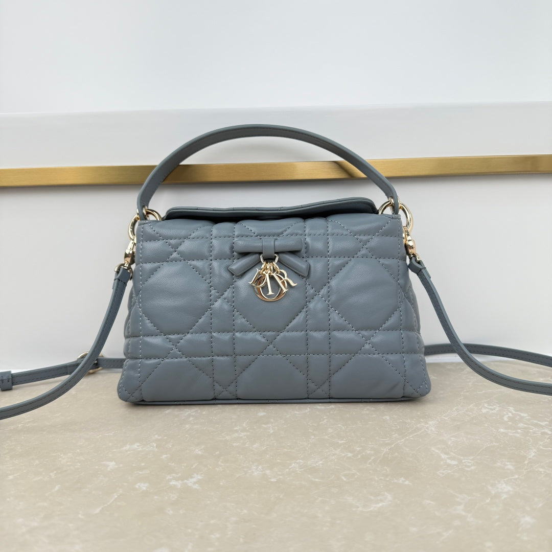 Dior 2026 Adiorable Top Handle Bag 22.5cm Suede Lambskin 166137