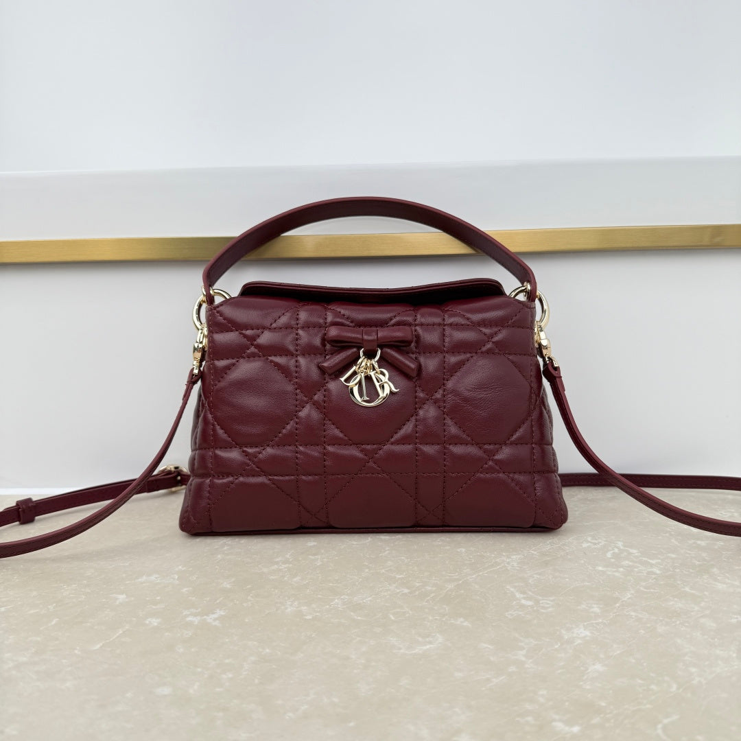 Dior 2026 Adiorable Top Handle Bag 22.5cm Suede Lambskin 166137
