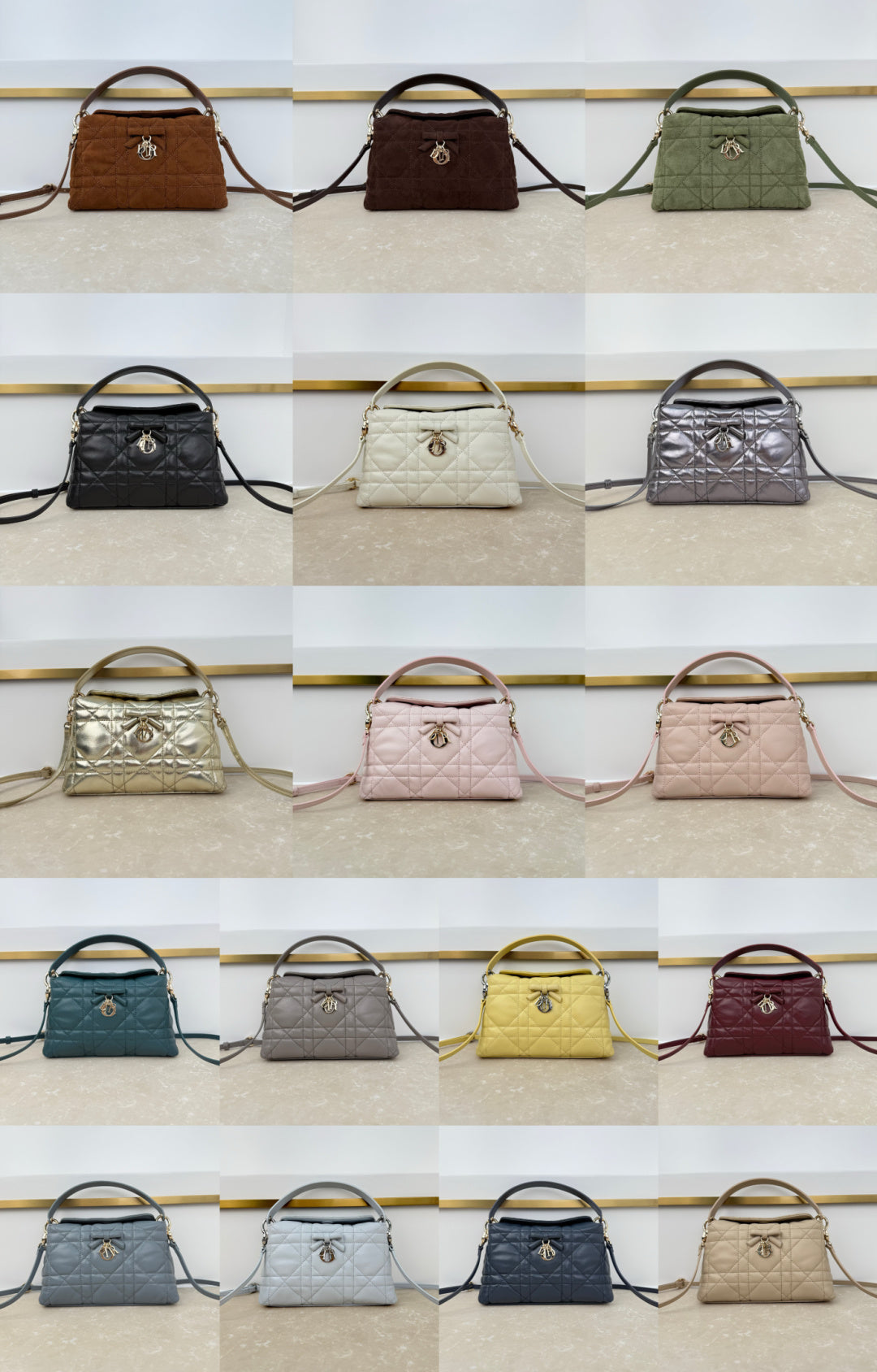 Dior 2026 Adiorable Top Handle Bag 22.5cm Suede Lambskin 166137