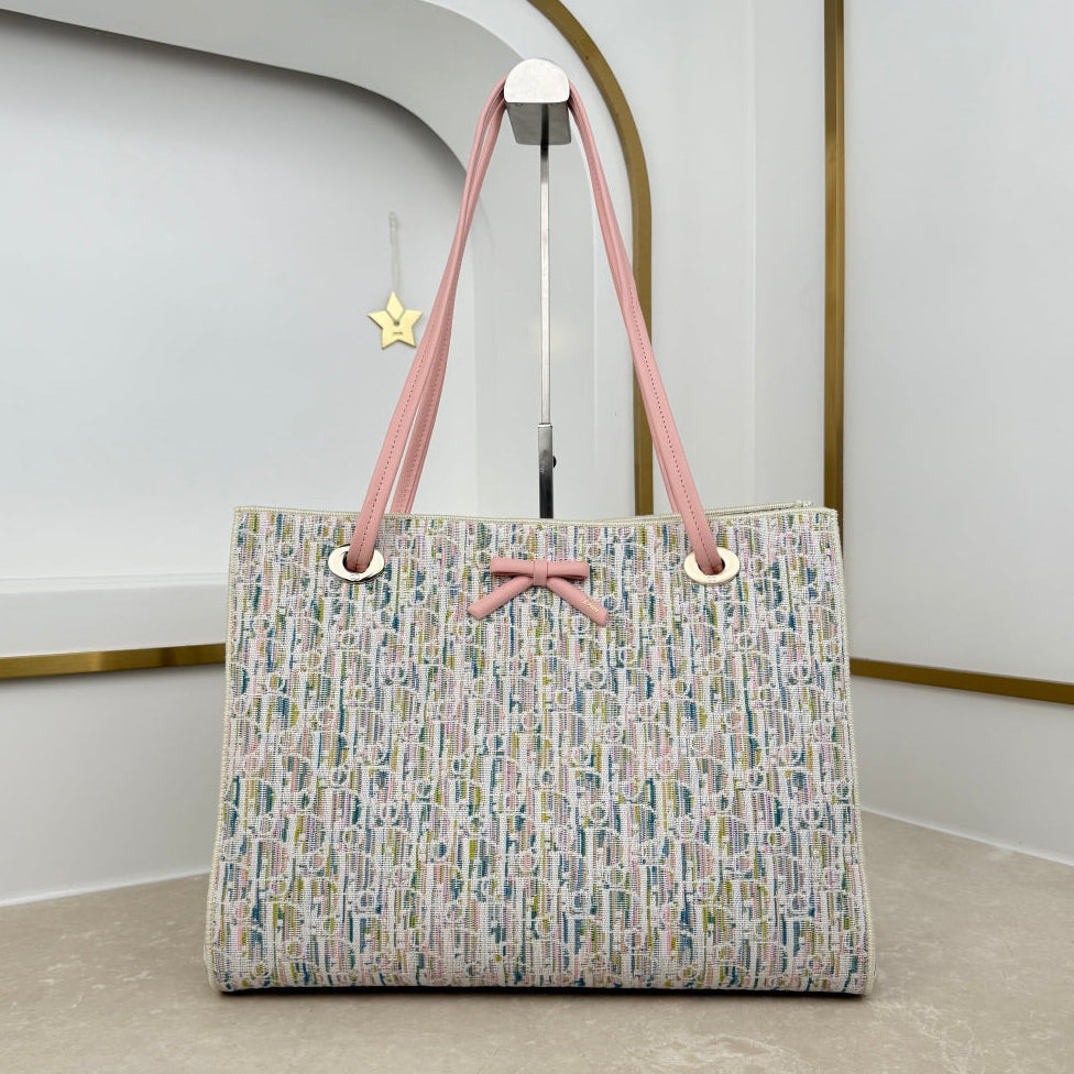 Dior 2026 Promenade Mini Shopping Bag Canvas Leather 402509