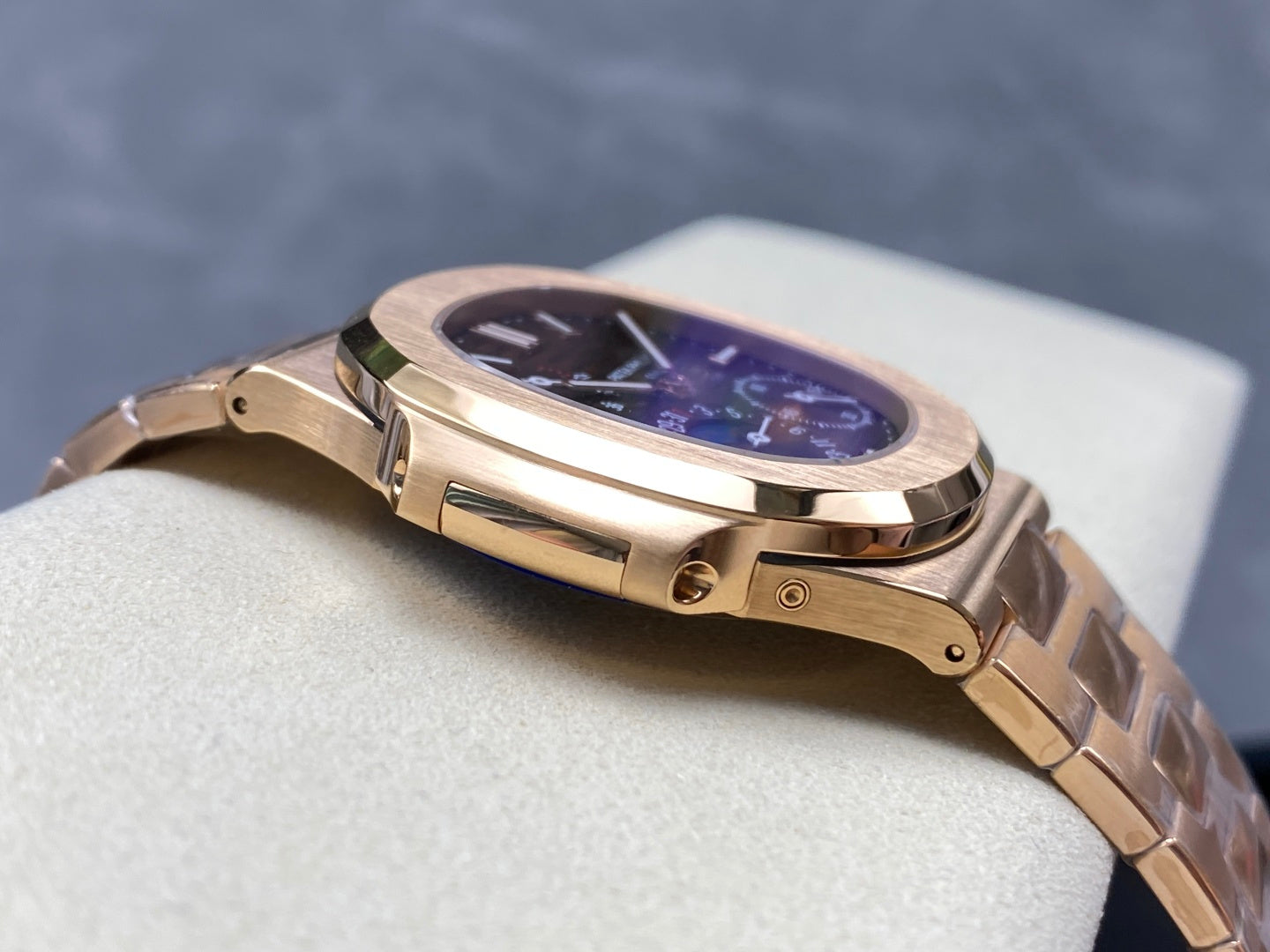 Patek Philippe Nautilus Rose Gold Case Brown Dial
