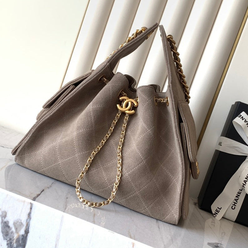 Chanel 2026 Hobo Bag 22cm And 30cm Suede Leather