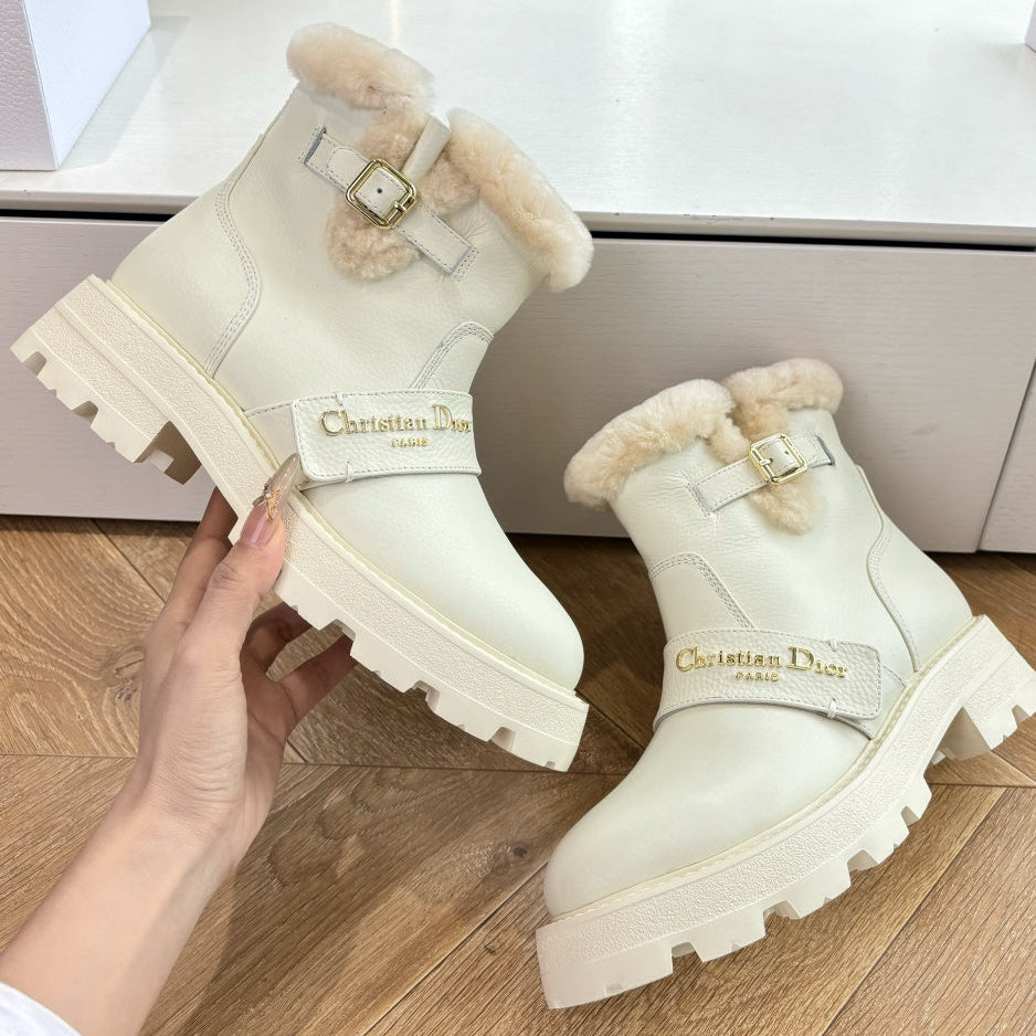 Dior 2026 Alps D-Quest Ankle Boots Wool Leather 128401