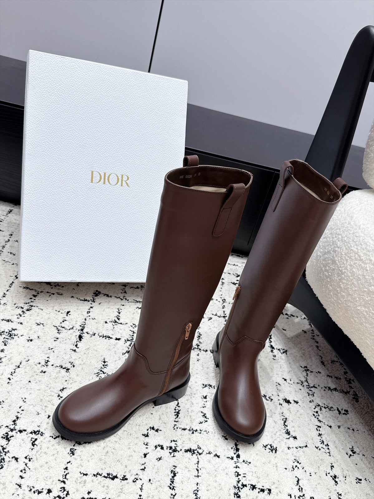 Dior 2026 Diorly Boots Brown Shiny Cowhide 139303