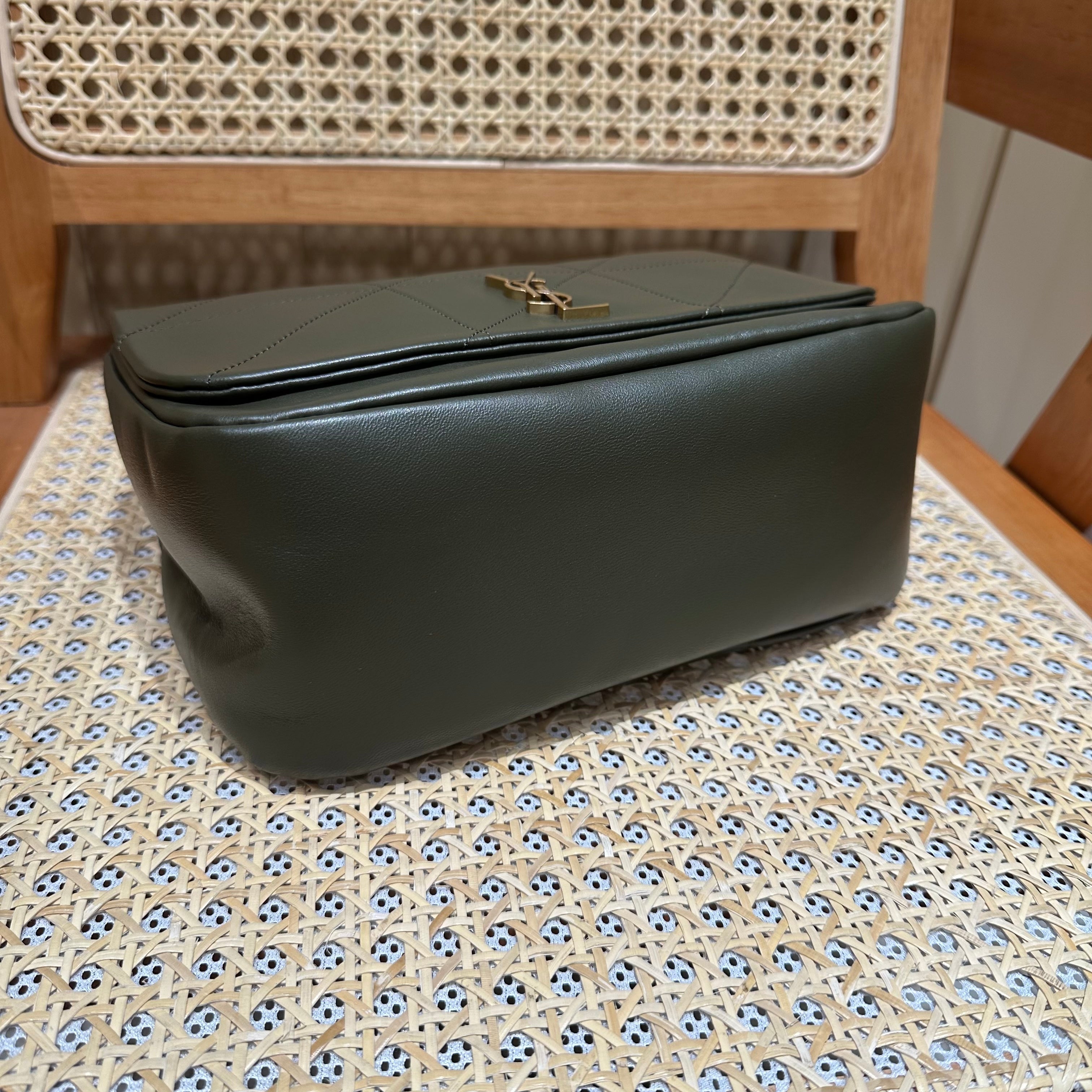 YSL Shoulder Bag 25 Dark Green Calfskin