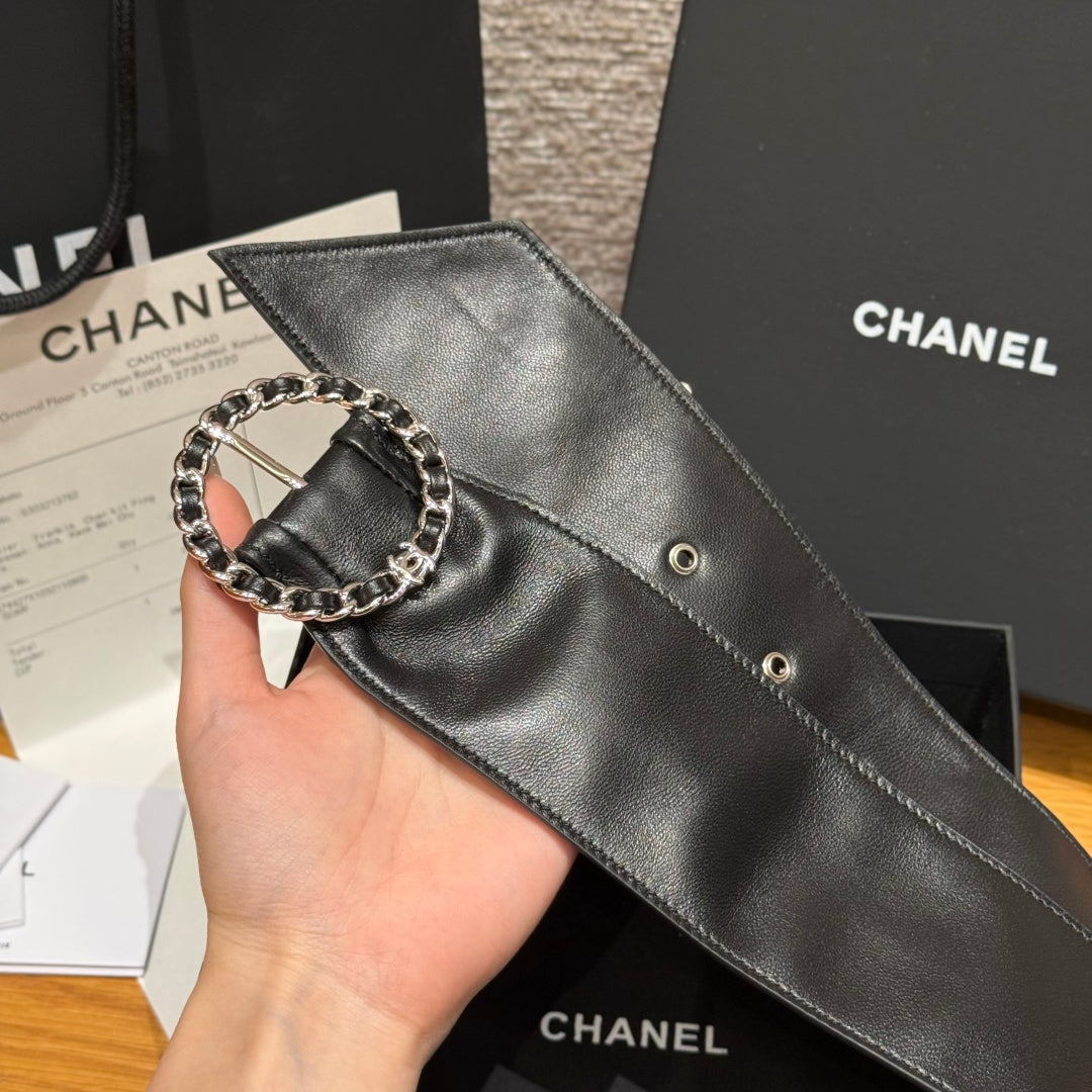 Chanel 2026 Wide Round Buckle Belt 65mm 207223
