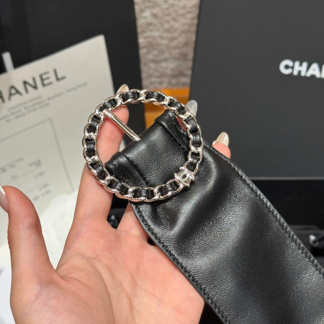 Chanel 2026 Wide Round Buckle Belt 65mm 207223