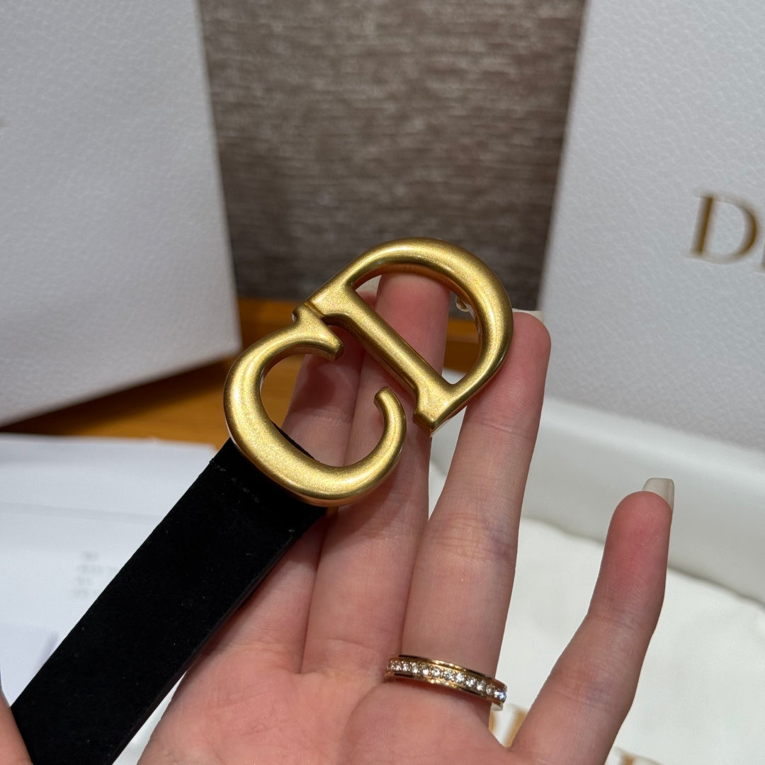 Dior 2026 CD Buckle Belt 20mm Suede 193832