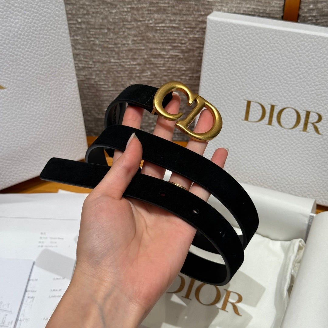 Dior 2026 CD Buckle Belt 20mm Suede 193832