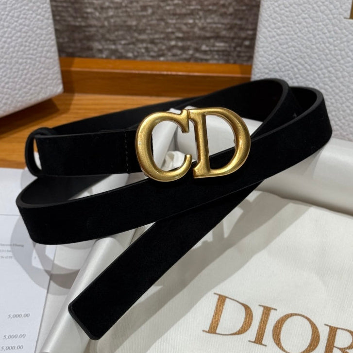Dior 2026 CD Buckle Belt 20mm Suede 193832