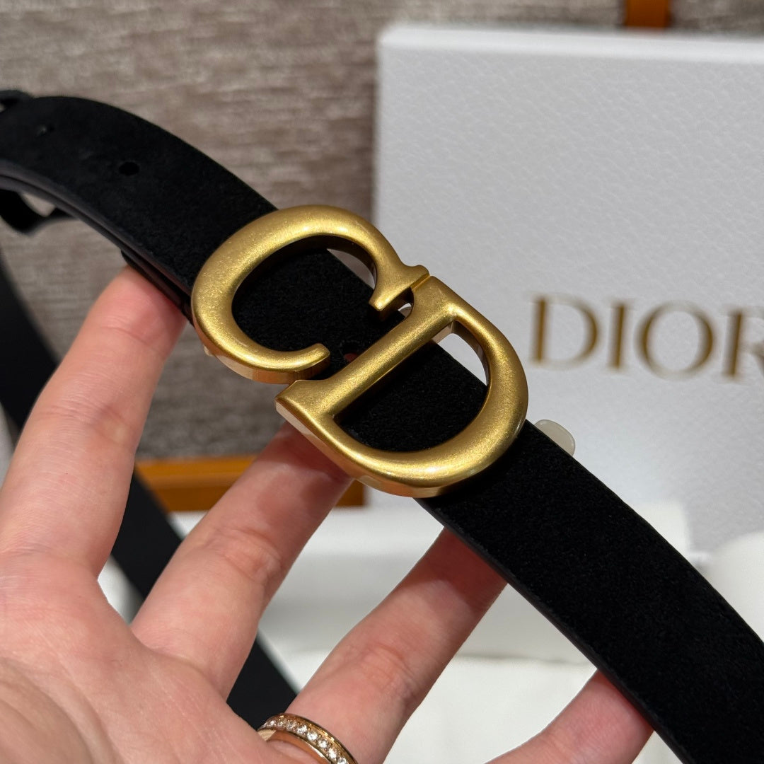 Dior 2026 CD Buckle Belt 20mm Suede 193832