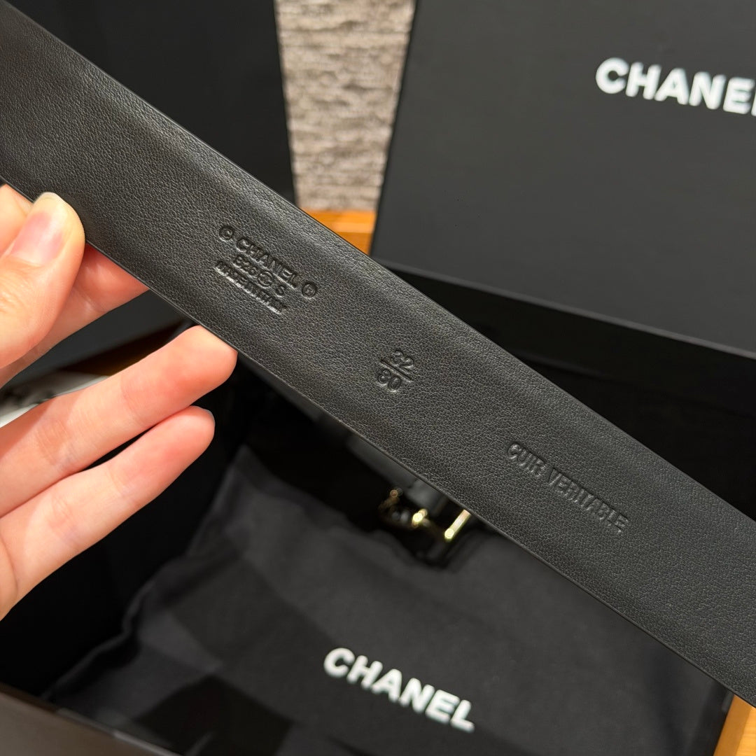 Chanel 2026 Interwoven Chain Buckle Belt 30mm 207253