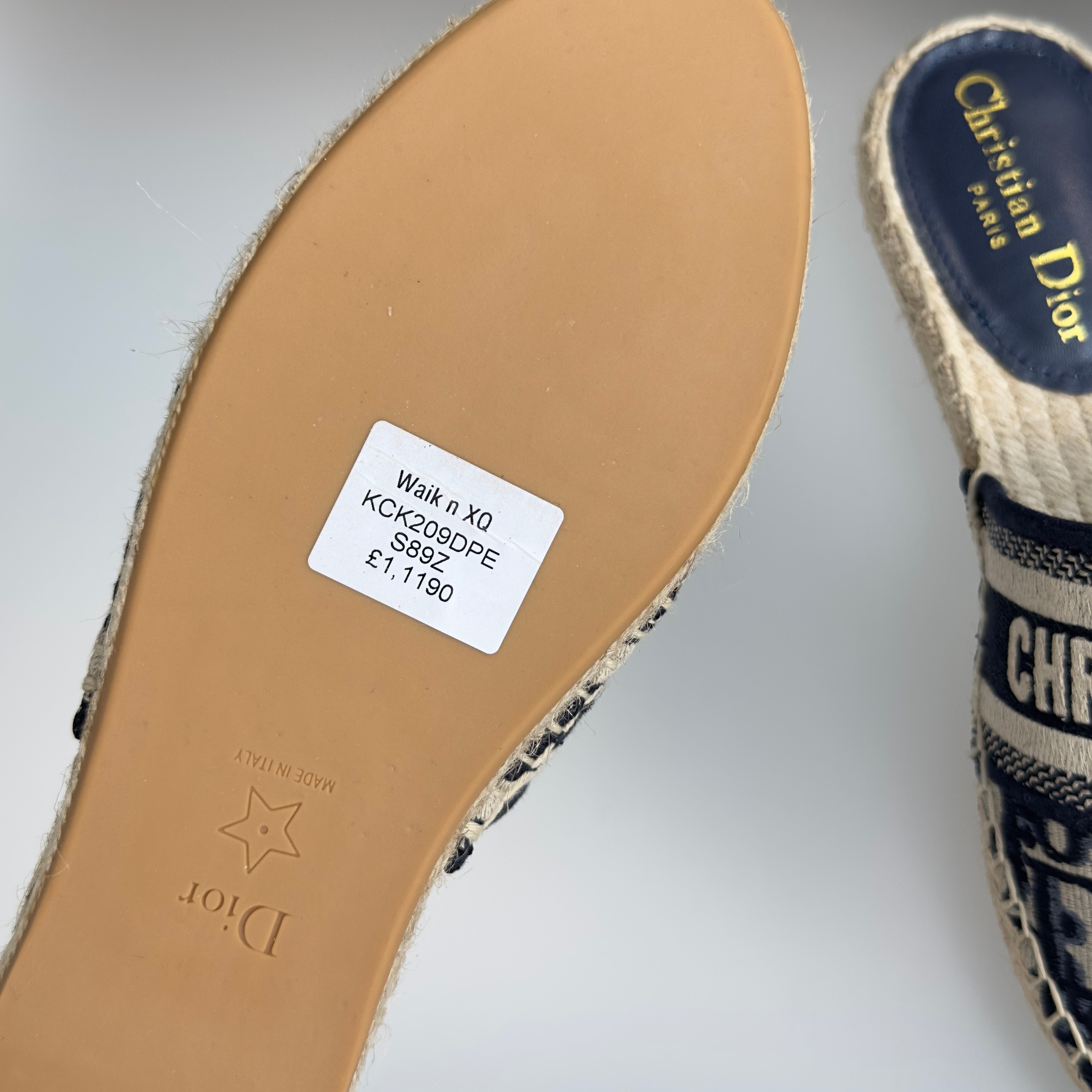 Dior 2026 Granville Espadrille Mule Fabric 972431