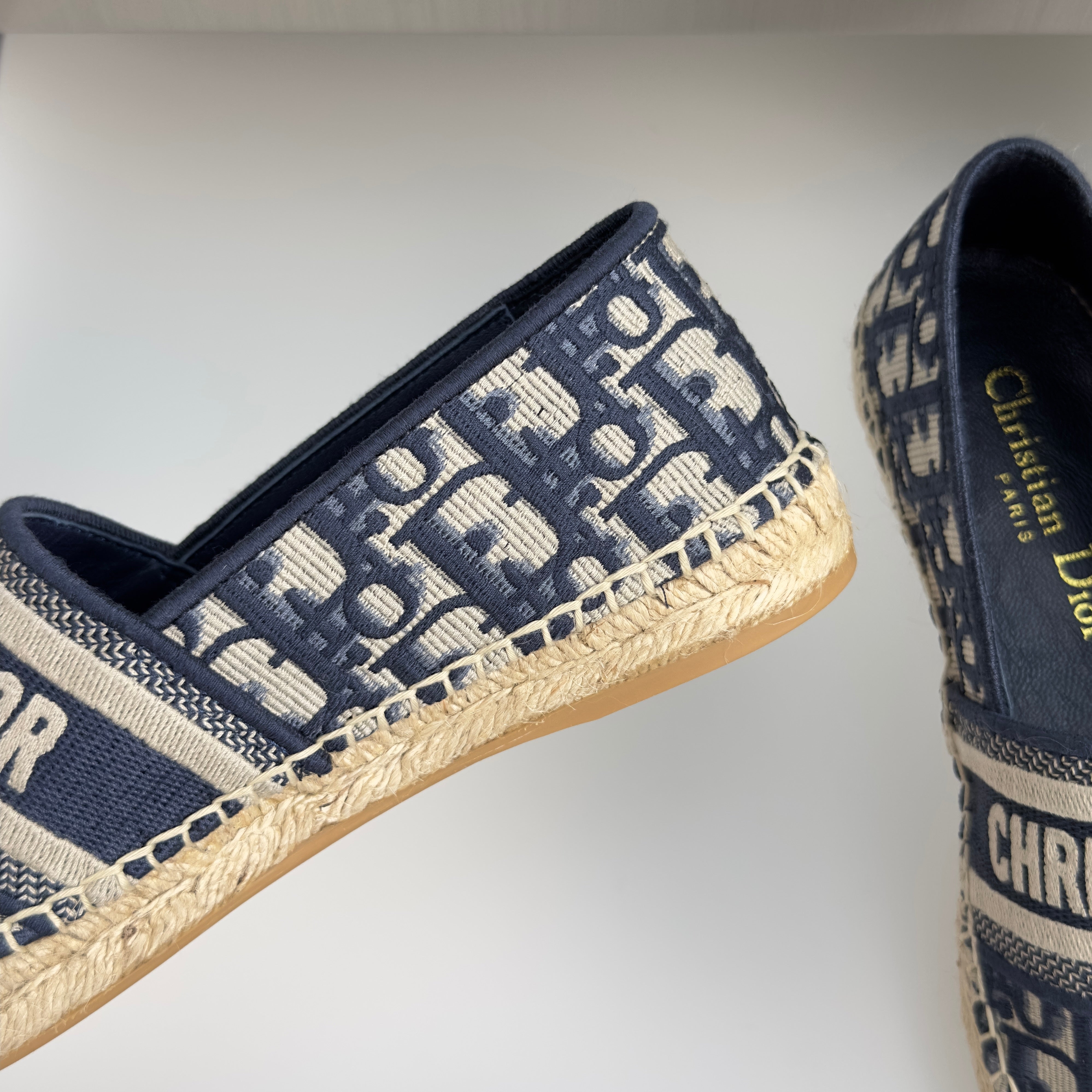 Dior 2026 Granville Espadrille Loafers Fabric Leather 972438