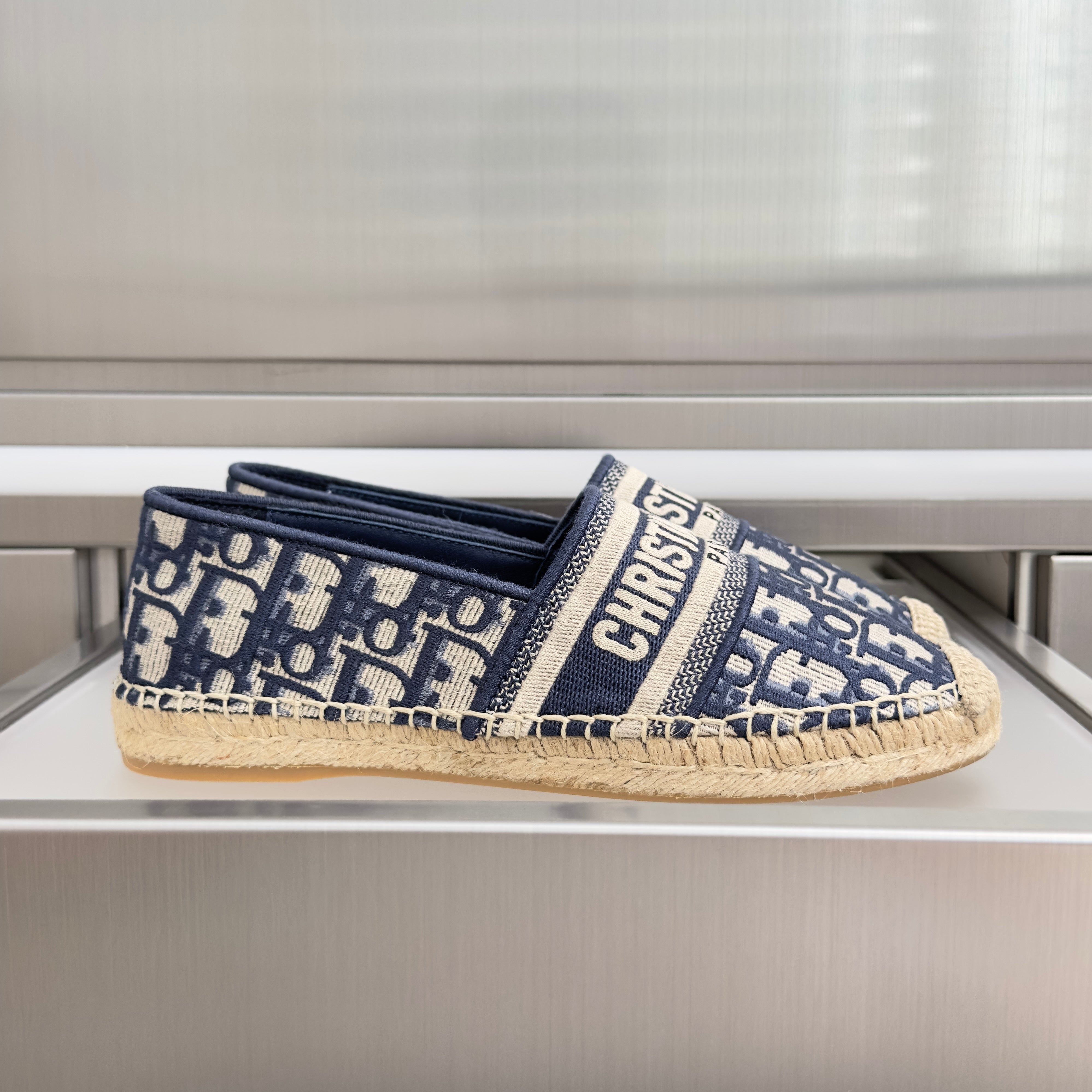 Dior 2026 Granville Espadrille Loafers Fabric Leather 972438