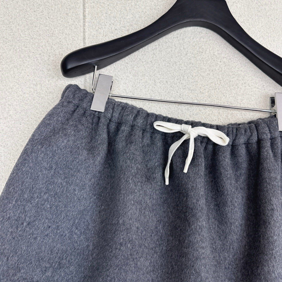 Miumiu 2026 Mini Skirt Dark Gray Wool Polyester