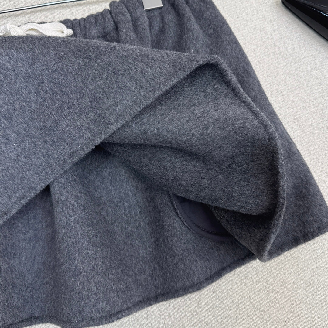 Miumiu 2026 Mini Skirt Dark Gray Wool Polyester