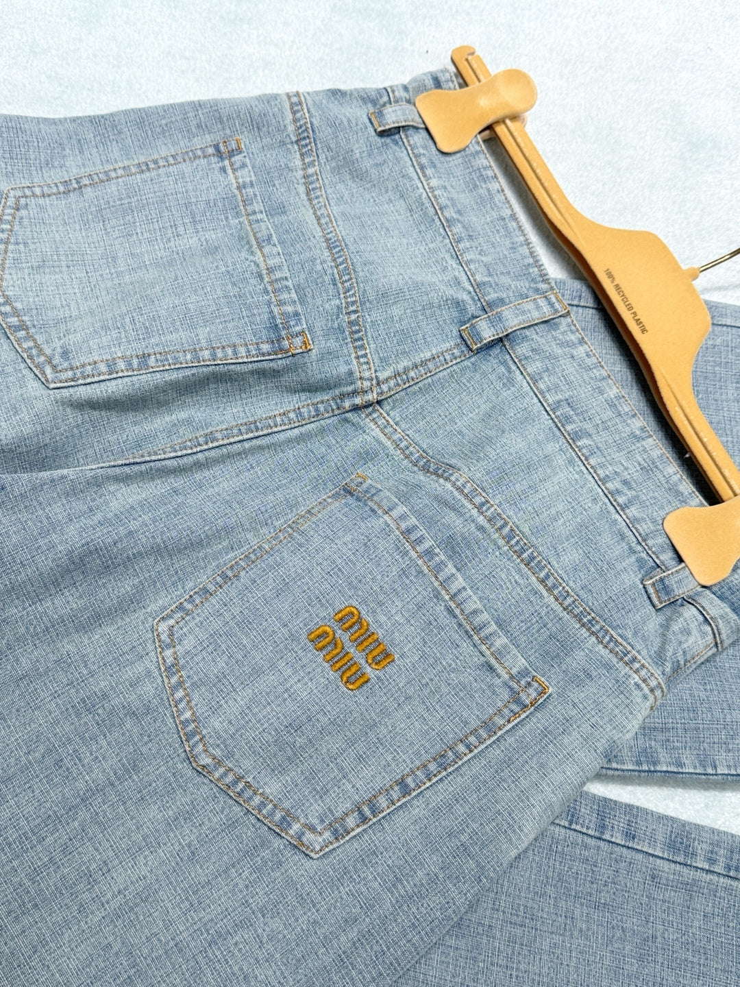 Miumiu 2026 Denim Pant Light Blue Cotton