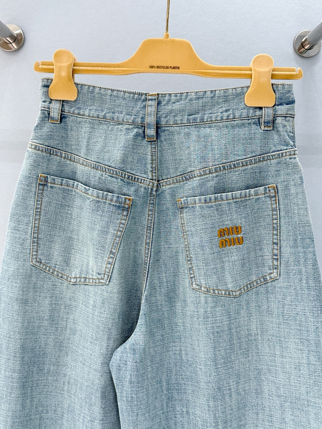 Miumiu 2026 Denim Pant Light Blue Cotton