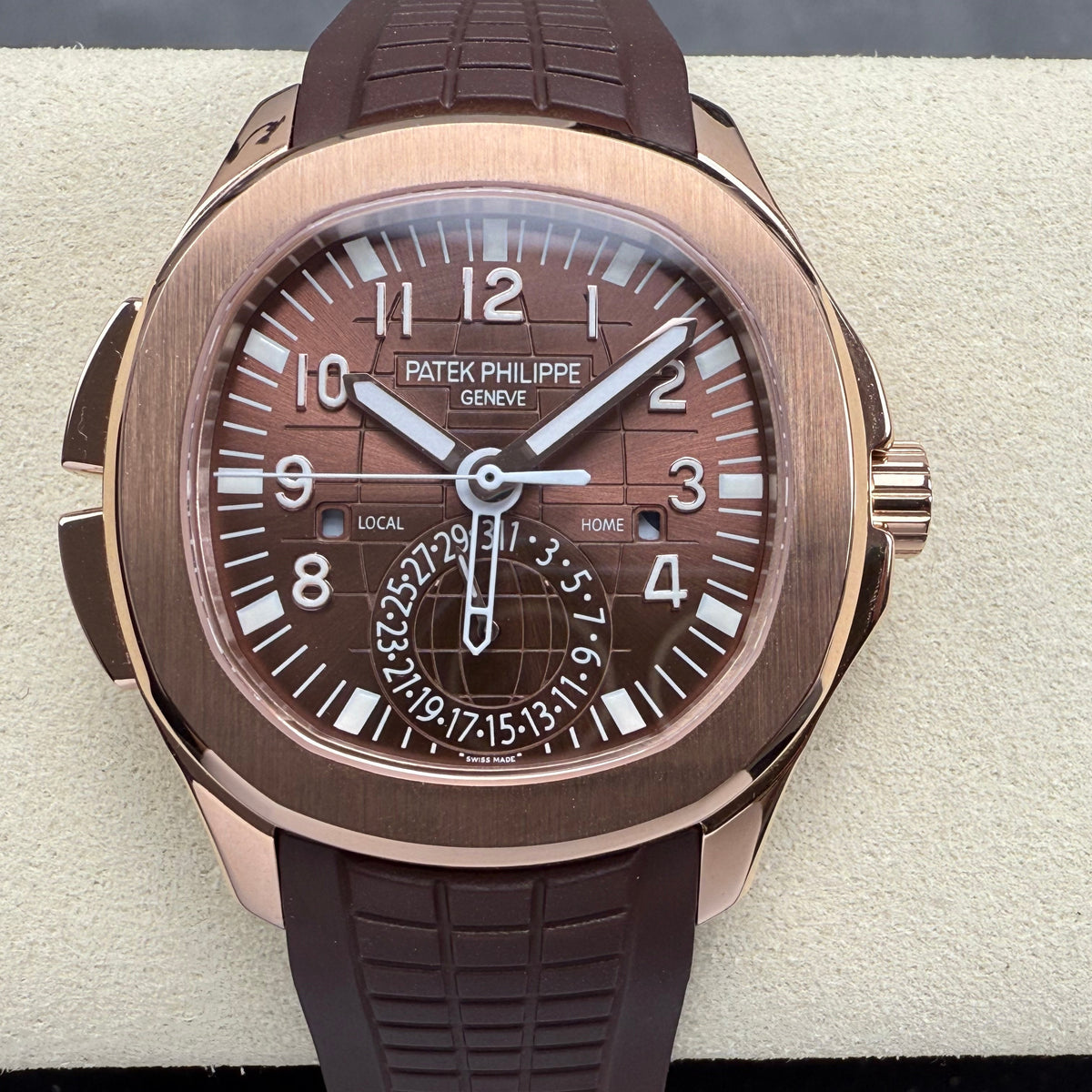 Patek Philippe Aquanaut Travel Time 40mm Brown Dial Rose Gold Case