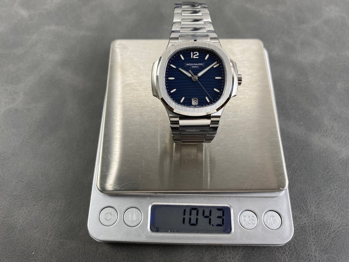 Patek Philippe Nautilus 35mm Blue Dial Sliver Case