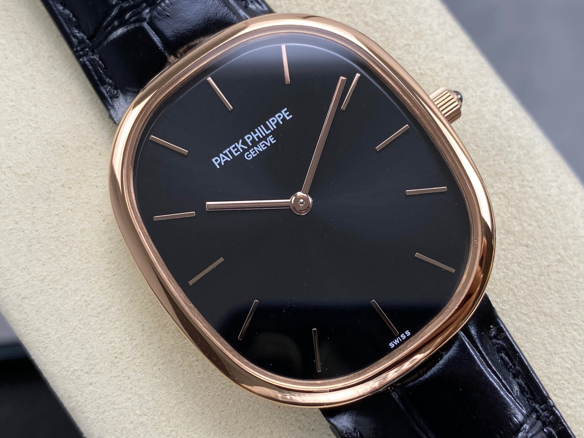 Patek Philippe Golden Ellipse 40mm Black Dial Rose Gold Case