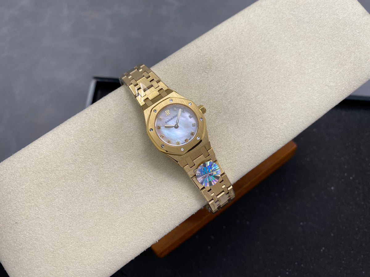 Audemars Piguet Royal Oak 23mm White Dial Gold Case