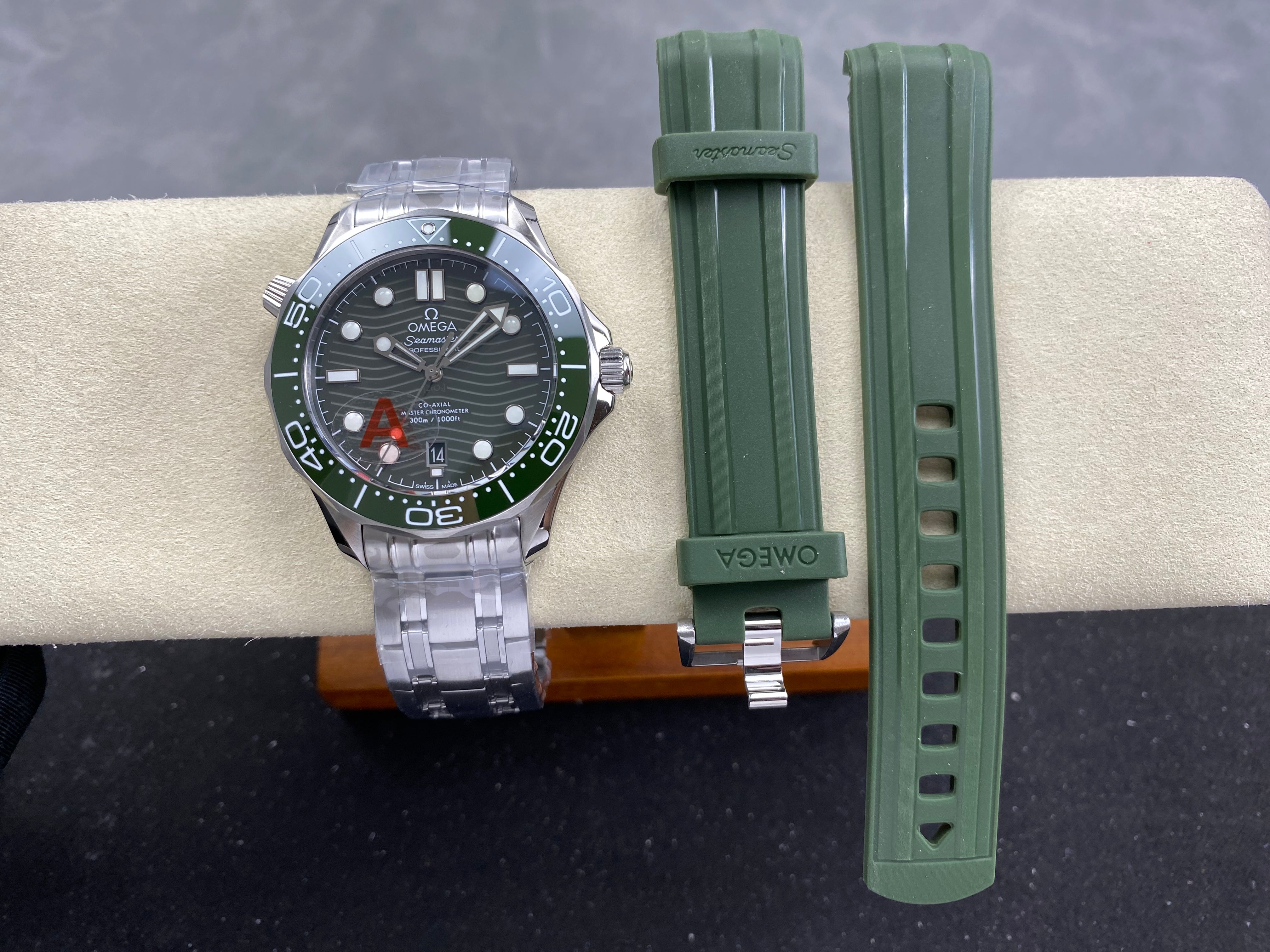Omega Seamaster Diver 300 M Green Dial Watch