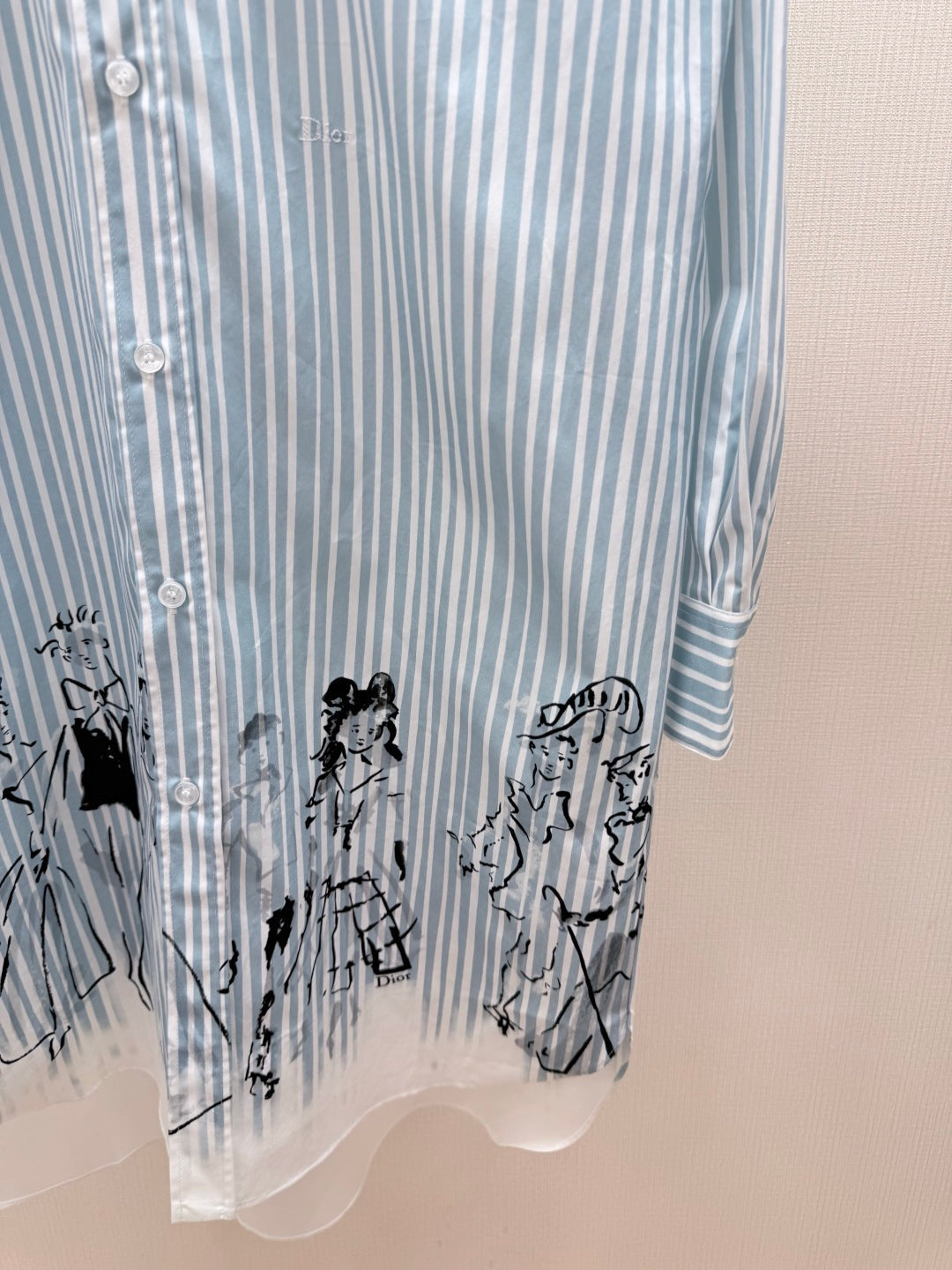 Dior 2026 Print Shirt Blue Cotton 628382