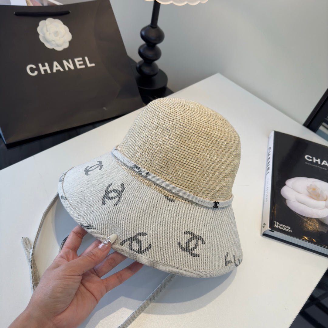 Chanel Bucket Hat With CC Logo Pattern 279627