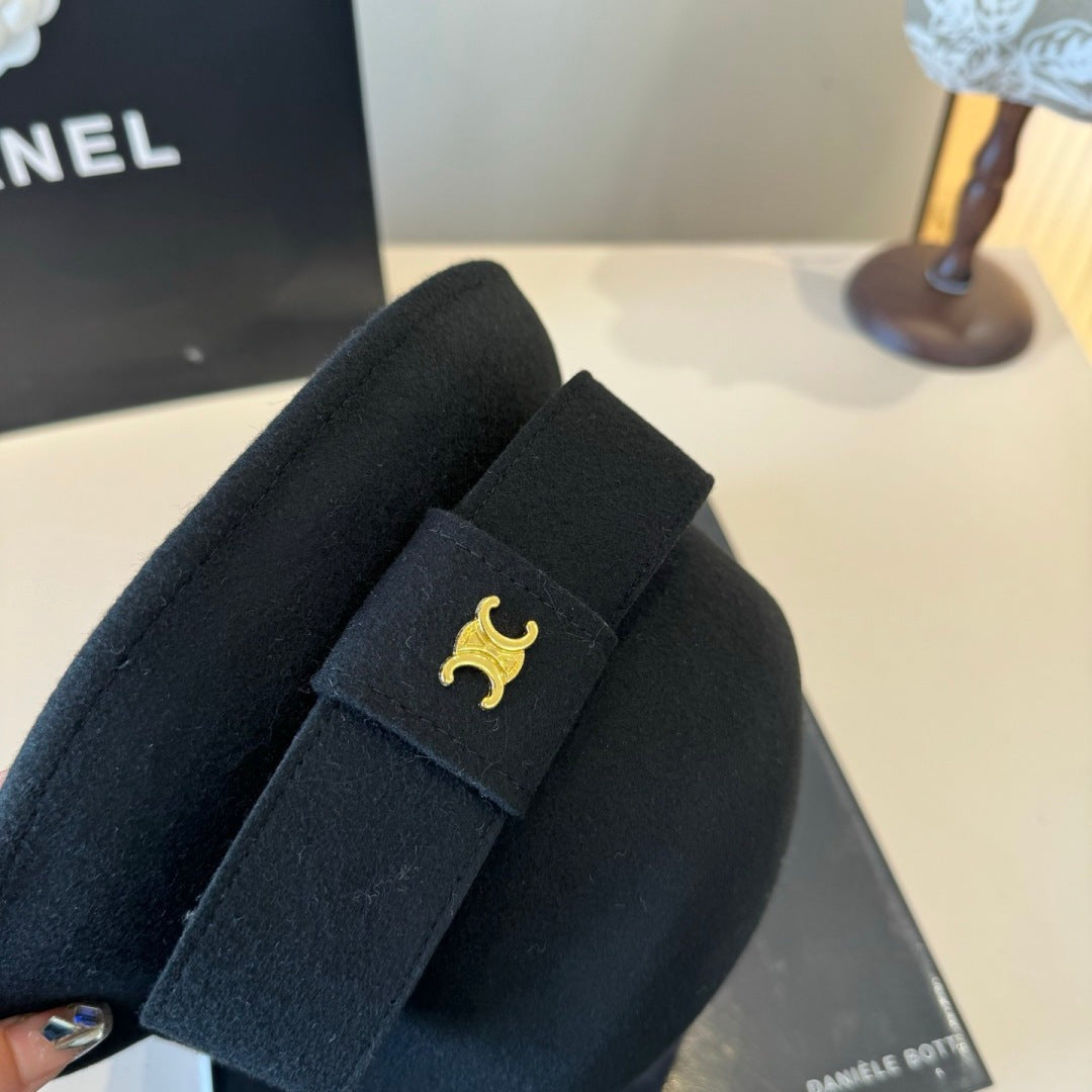 Celine Bow Cashmere Bucket Hat 425553