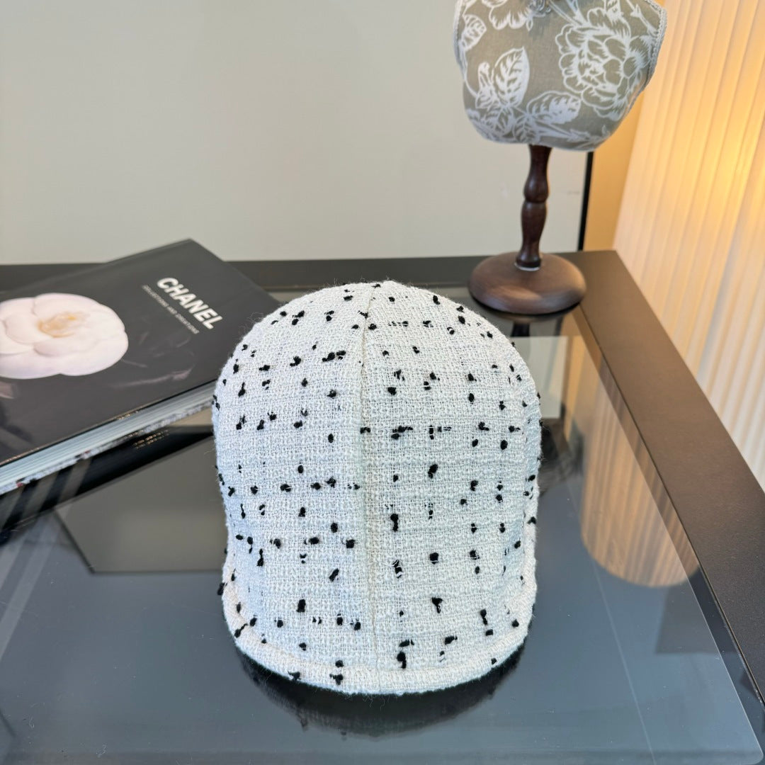 Chanel Tweed Baseball Hat 491578