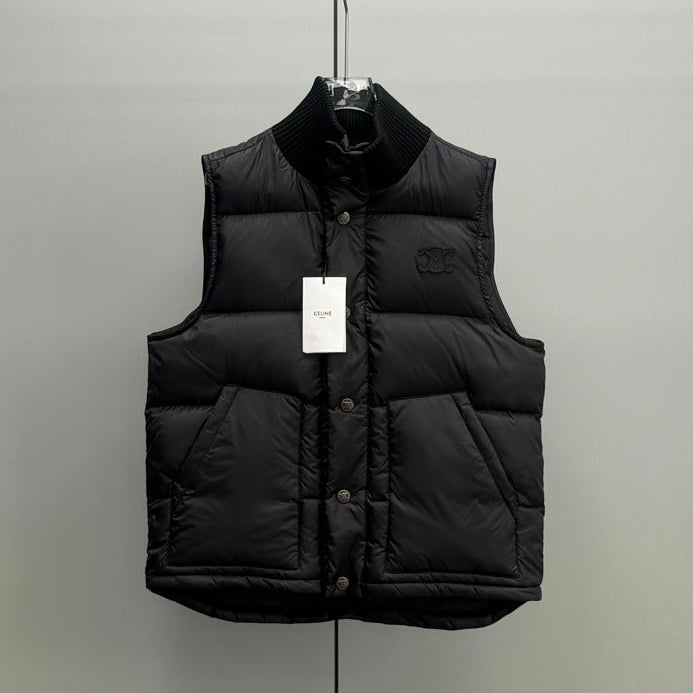 Celine 2026 Knitted Collar Vest Nylon Down 427749