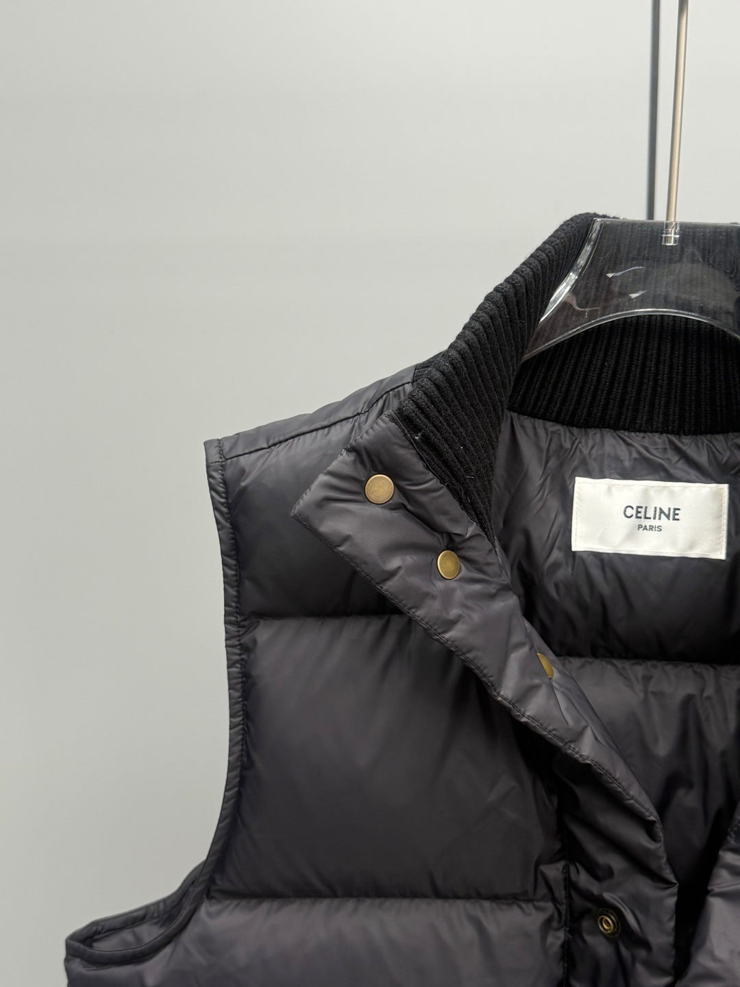 Celine 2026 Knitted Collar Vest Nylon Down 427749