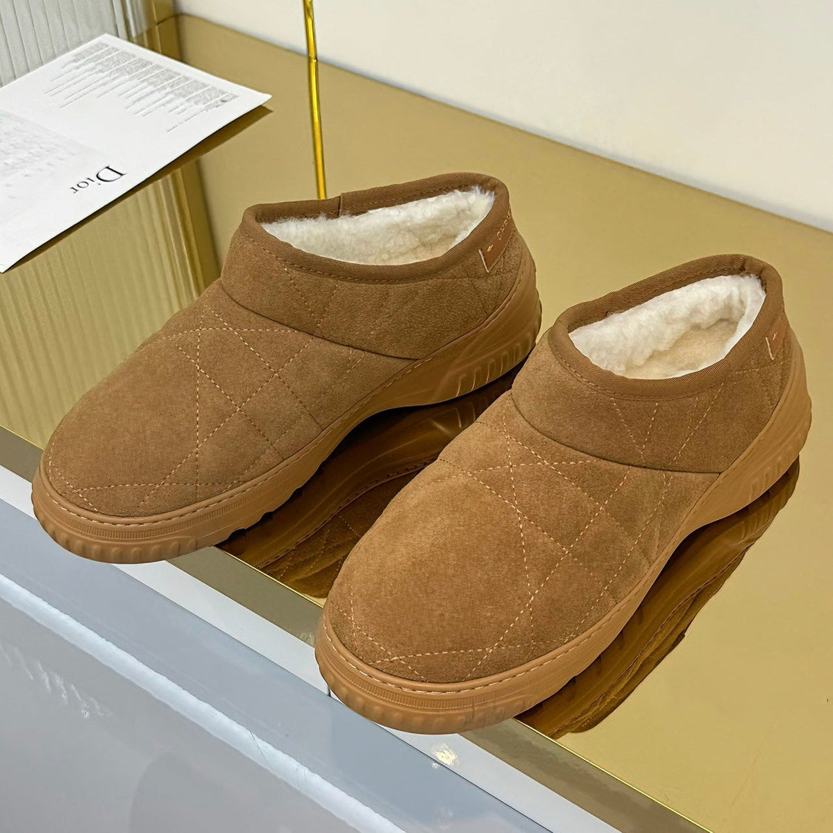 Dior 2026 Frost Low Ankle Boots Suede Wool 141001