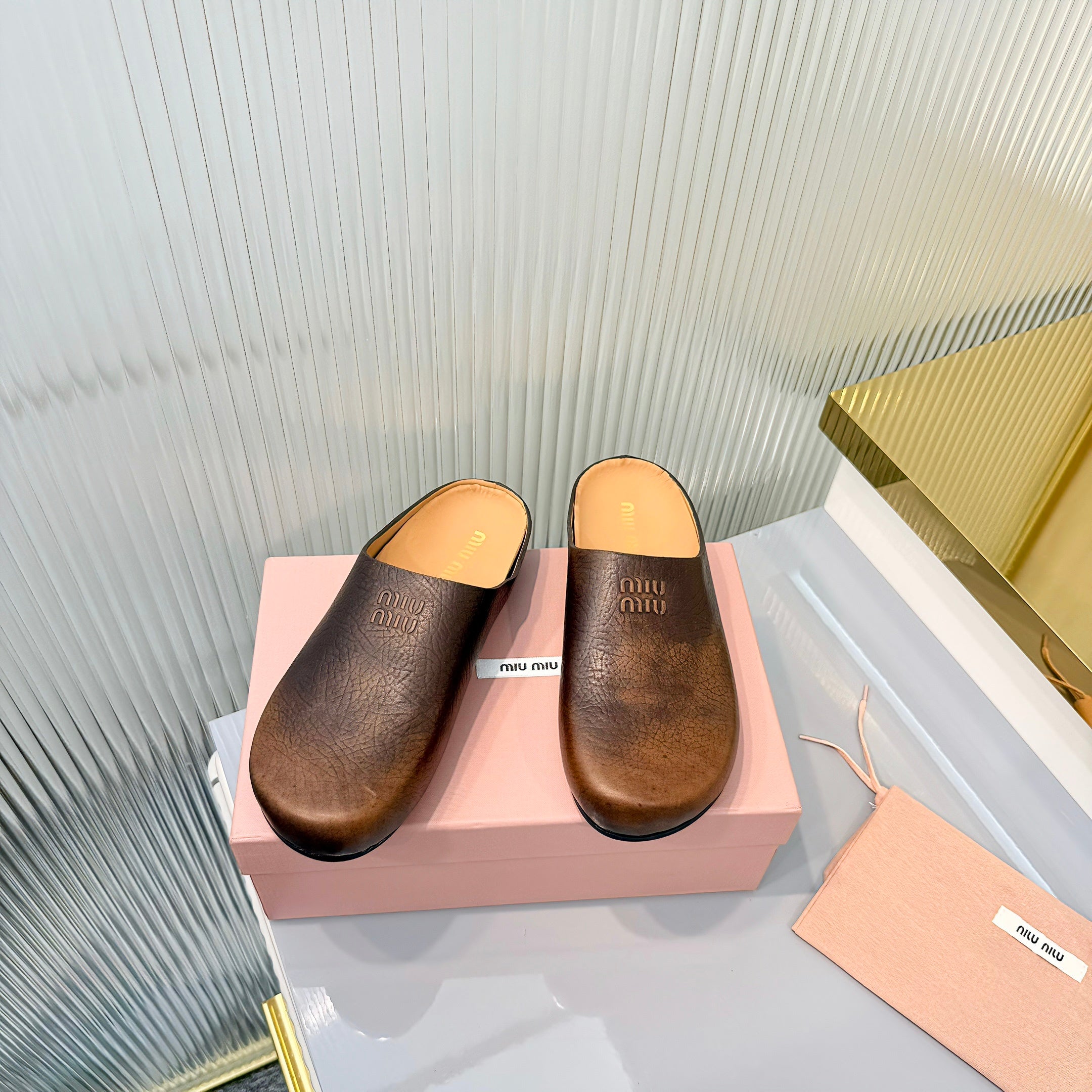 Miumiu 2026 Palisander Mule Leather 924340