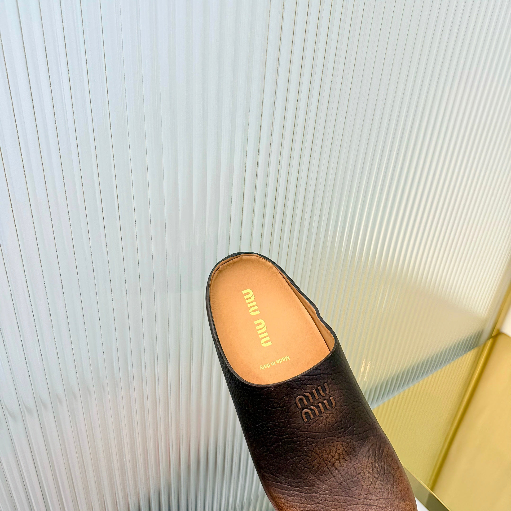 Miumiu 2026 Palisander Mule Leather 924340