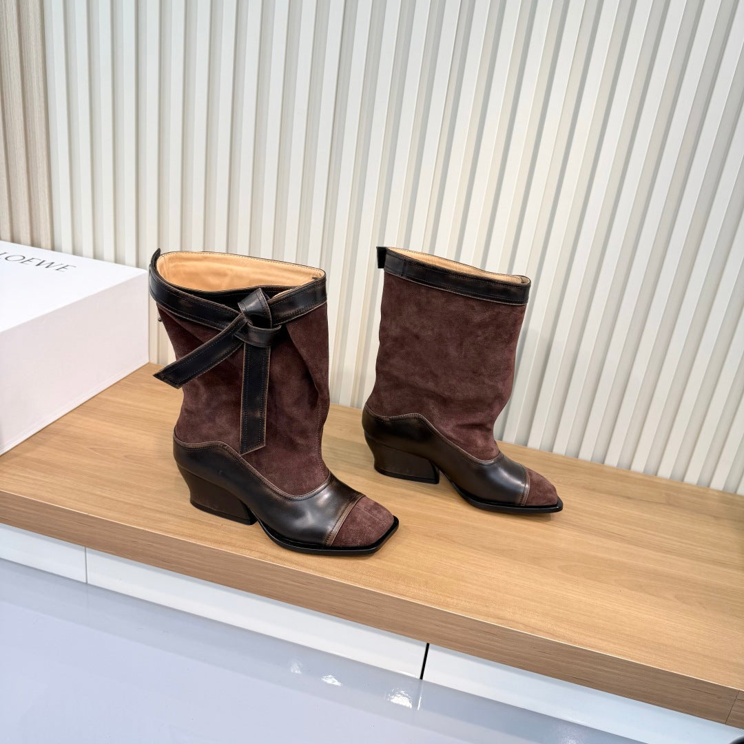 Loewe 2026 Belen Ankle Boots Suede Leather 147548