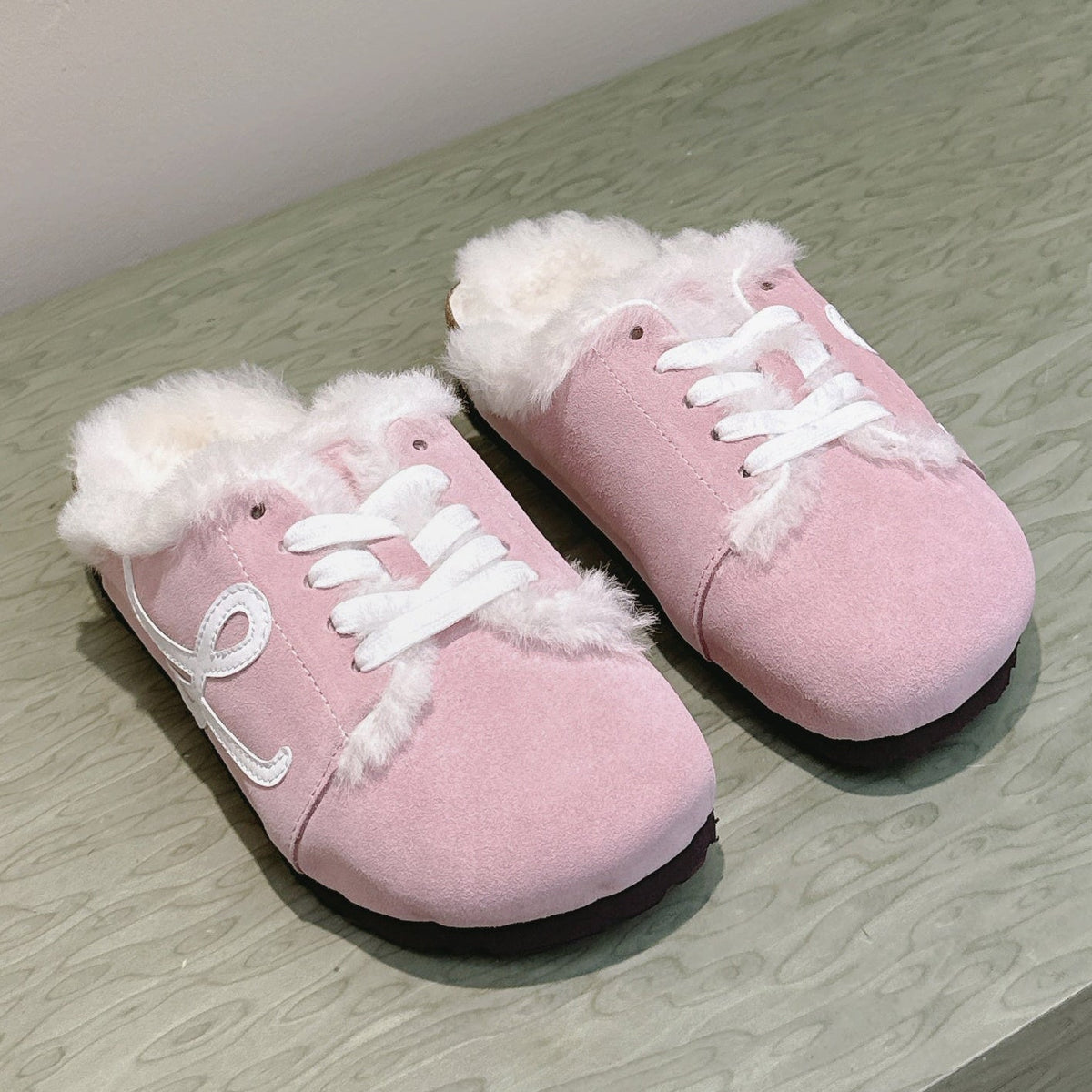 Loewe 2026 Birkenstock Furry Mule Suede 654285
