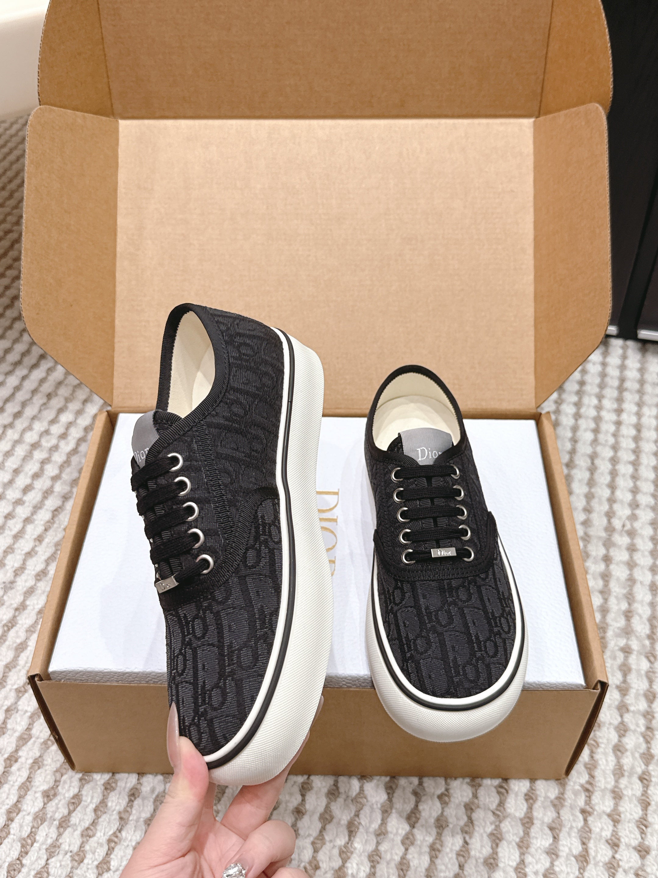 CD 26 Platform Sneaker Monogram Black Canvas 632435
