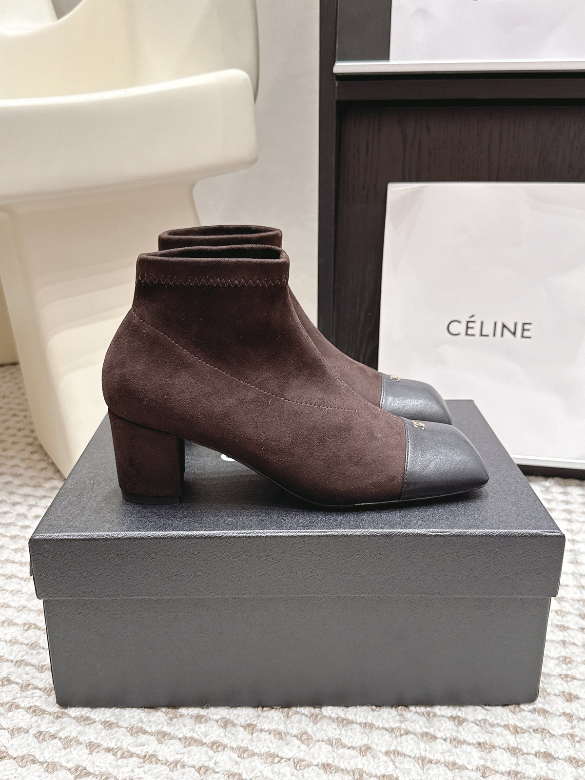 Chanel 2026 Ankle Boots 50mm Cowhide Suede 930690
