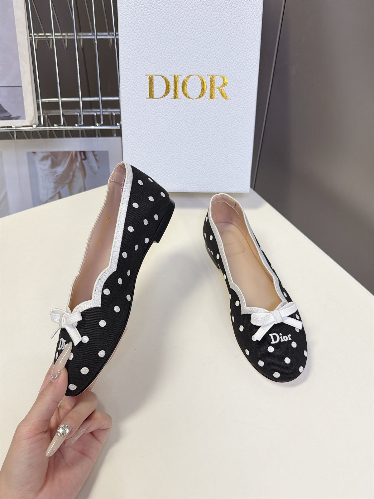 Dior 2026 Romance Round-Toe Ballet Flat Fabric 114007