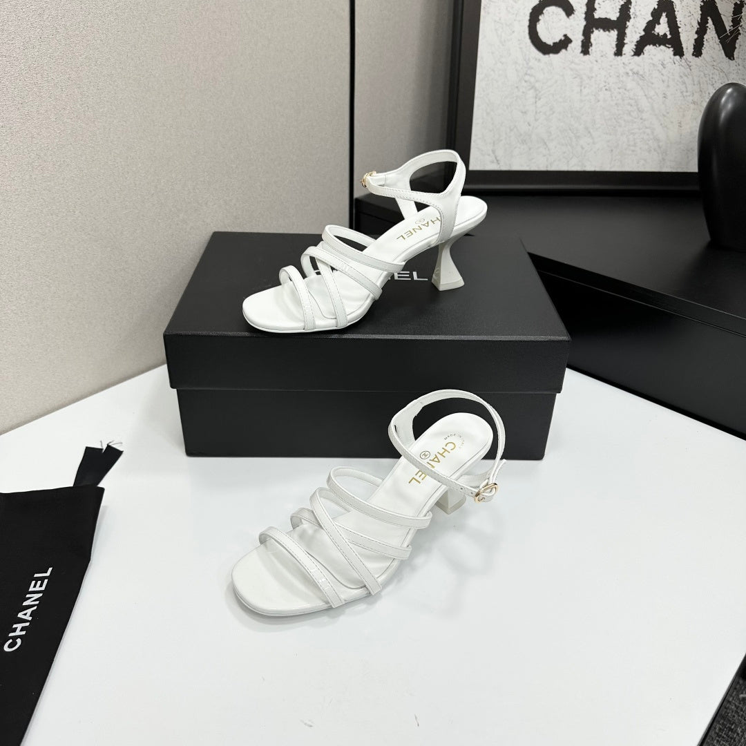 CC 26s High Heel Sandals 65 White Patent Leather 626291
