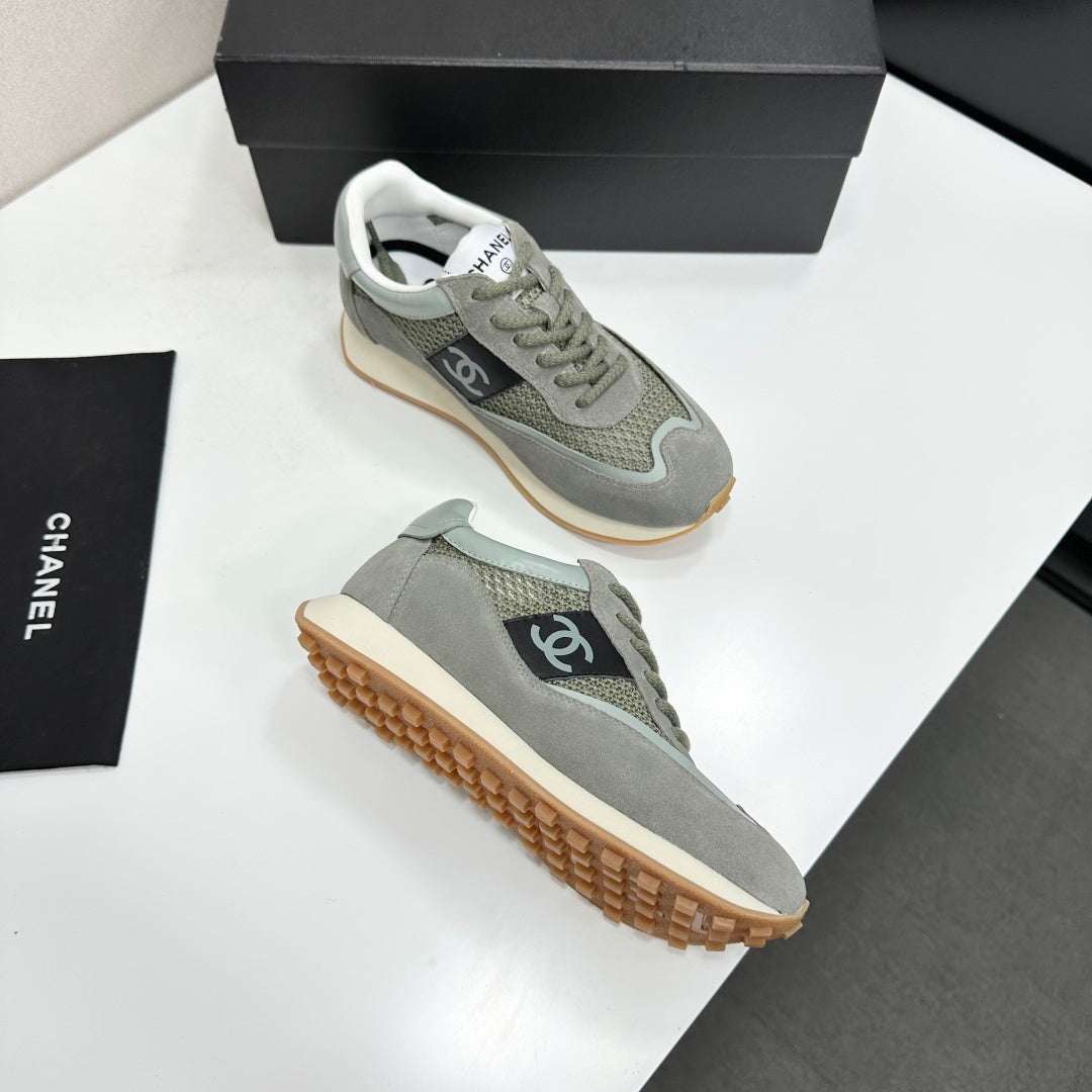 Channel 2026 Retro Runner Sneakers 30mm Mesh Suede Calfskin 894904