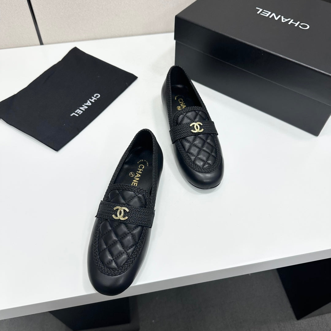Chanel 2026 Slip-on Loafers Tweed Leather 944486