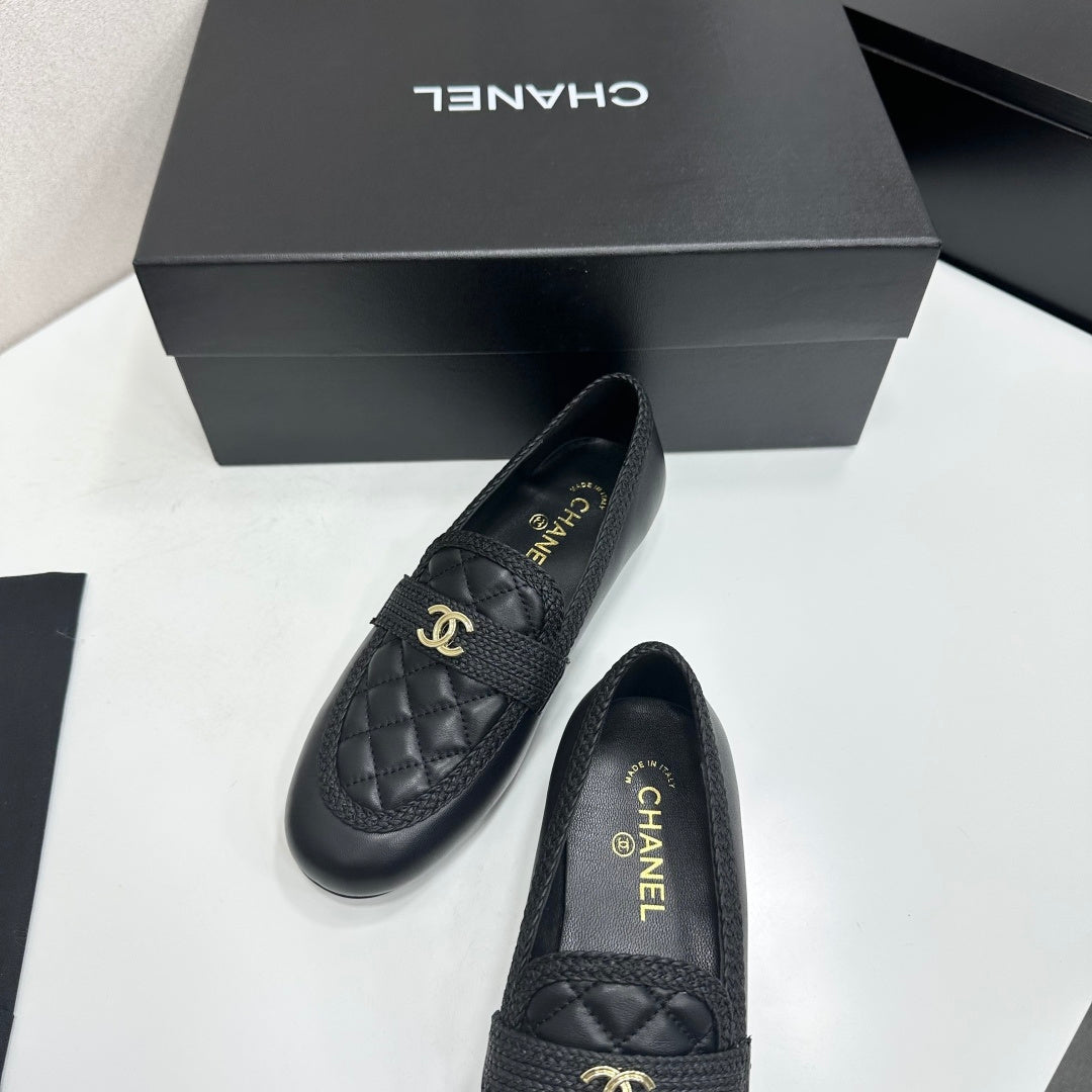 Chanel 2026 Slip-on Loafers Tweed Leather 944486