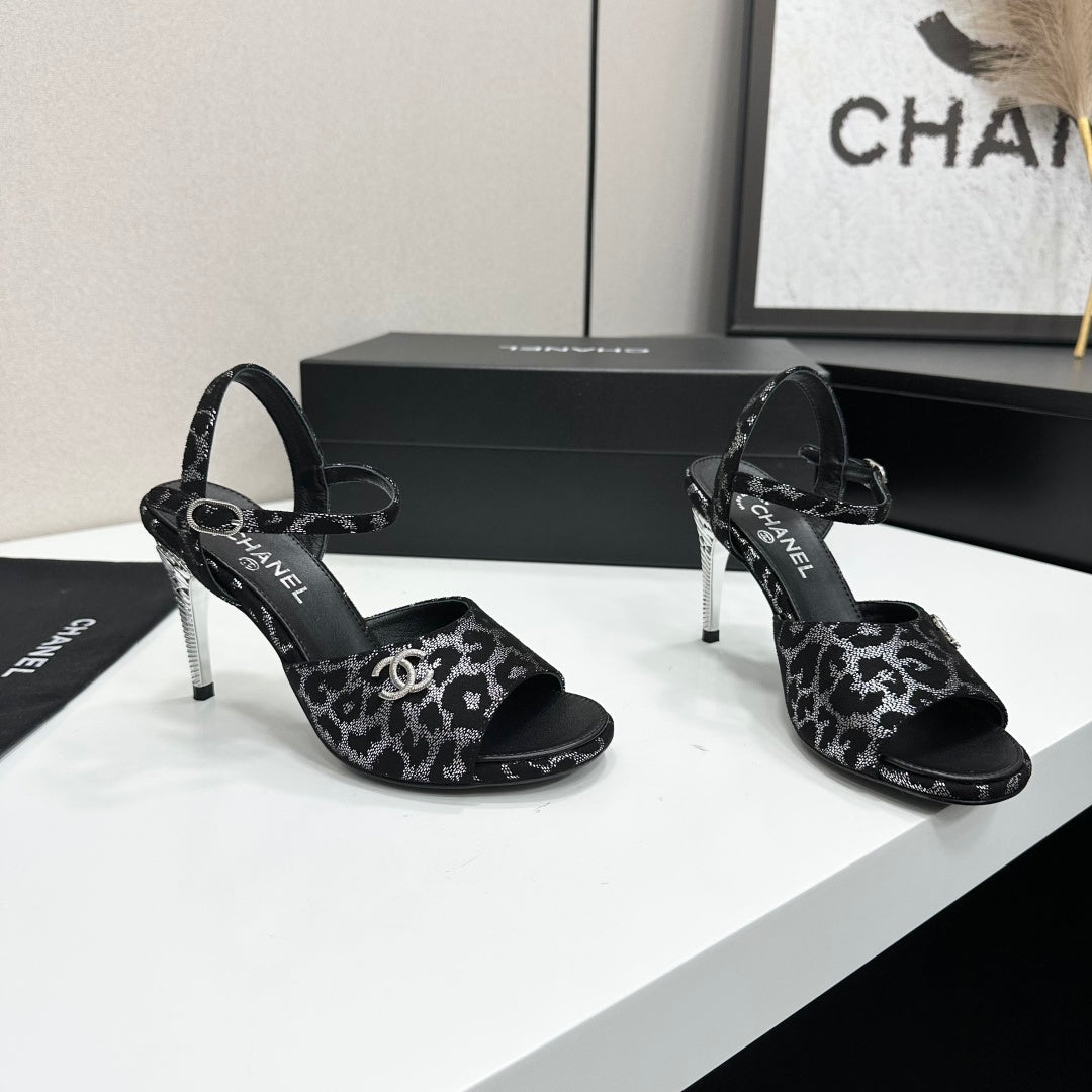 Chanel 2026 High-heeled Sandals 80mm Leather 944611