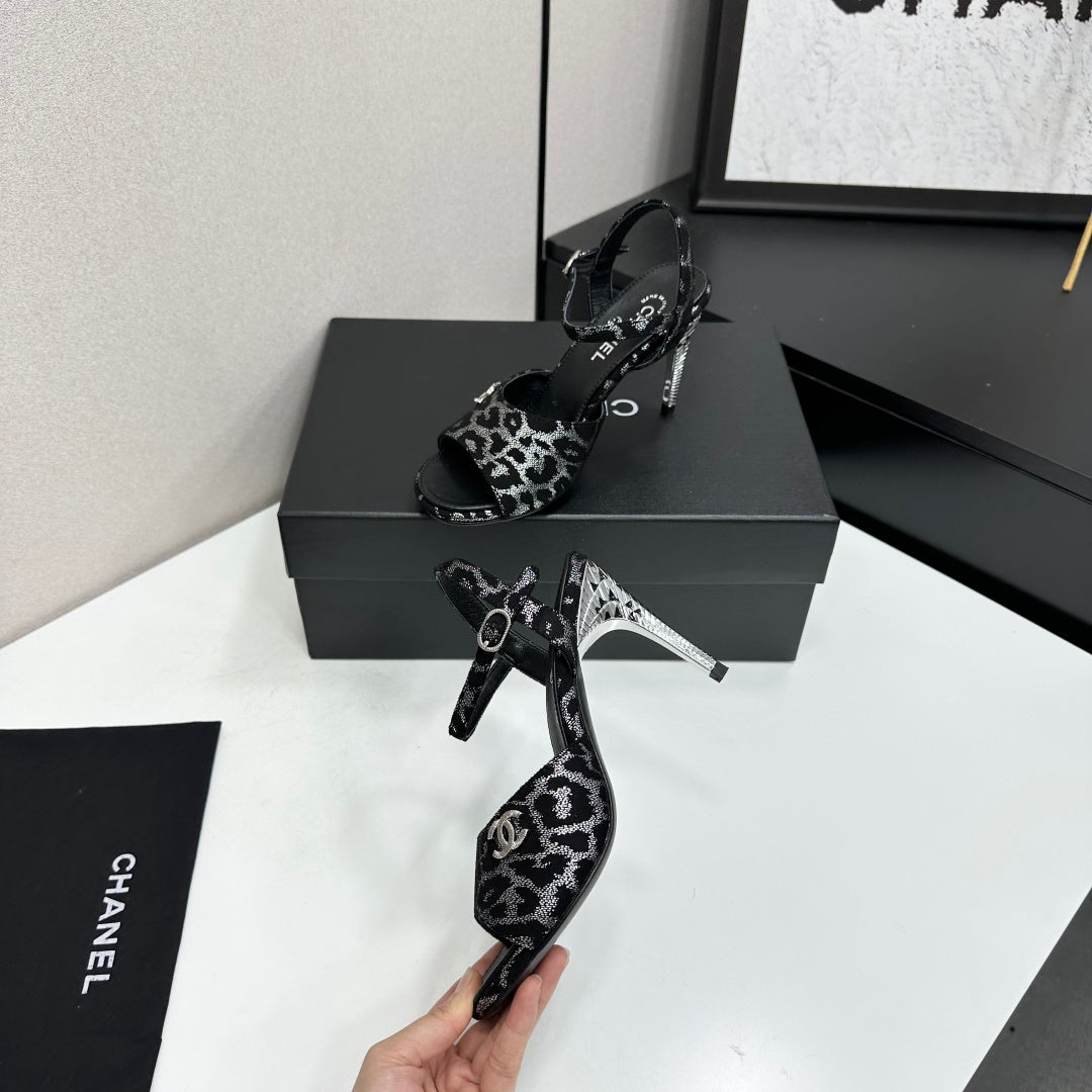 Chanel 2026 High-heeled Sandals 80mm Leather 944611