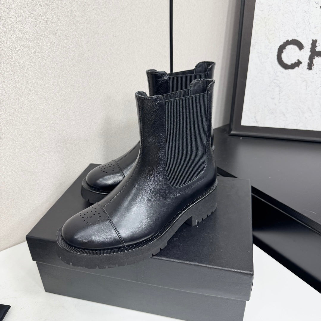 Chanel 2026 Chelsea Ankle Boots Leather Suede 193740